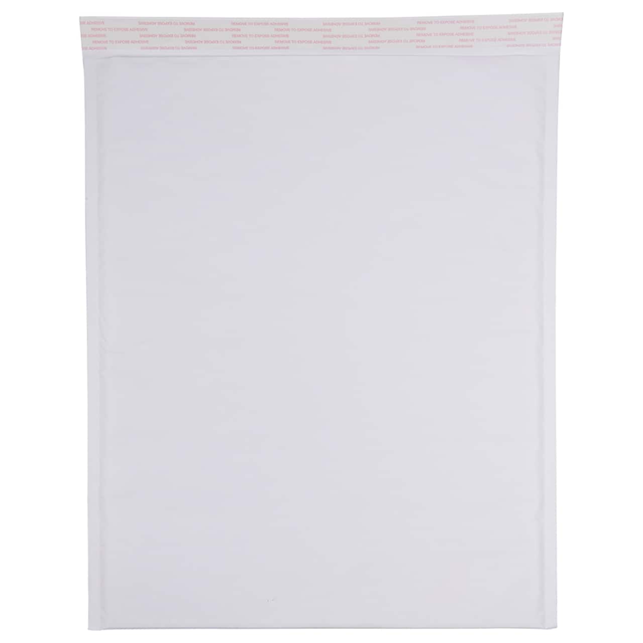 JAM Paper 14.25" x 18.5" White Kraft Bubble Lite Padded Mailers, 25ct.